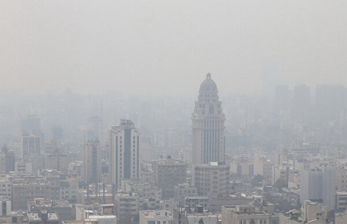 پرواز مرگ بر فراز تهران/ آلودگی هوای پایتخت بنفش شد