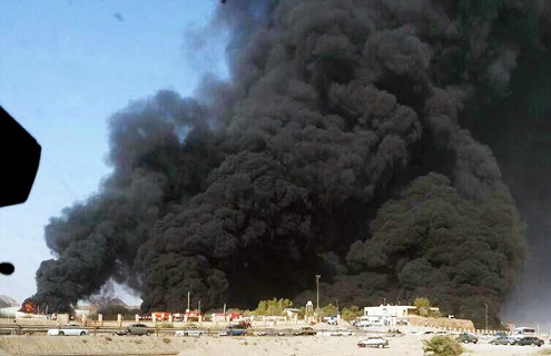توضیحات درباره علت آتش سوزی در پالایشگاه نفت بندرعباس