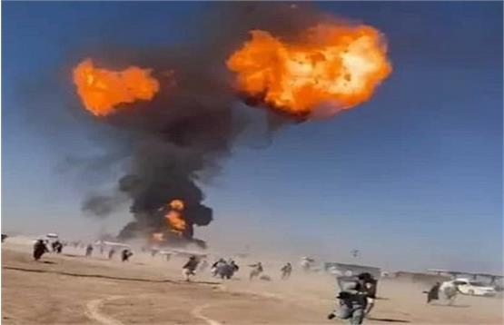 انفجار عظیم در مرز افغانستان و فرار خودروها به خاک ایران/ده ها تانکر نفت و گاز طعمه آتش شدند